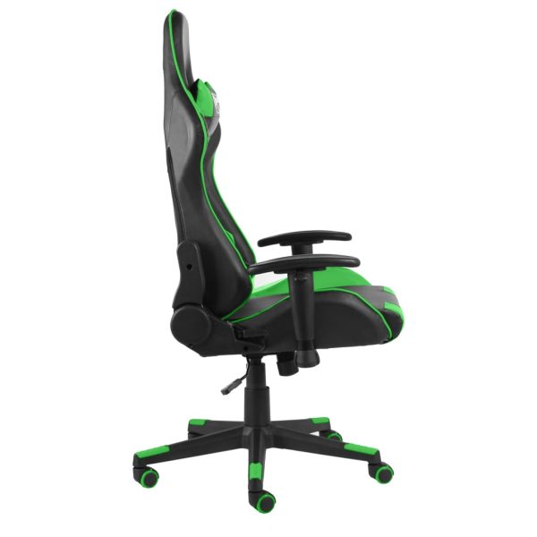 Cadeira de gaming giratória PVC verde - Image 3