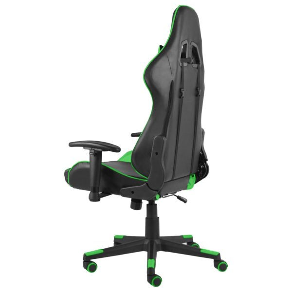 Cadeira de gaming giratória PVC verde - Image 4