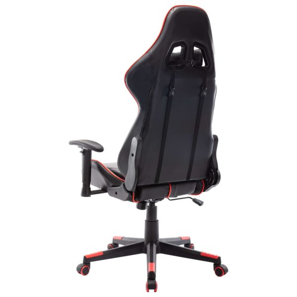 Cadeira de gaming couro artificial preto e vermelho - Image 4