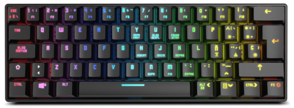 TECLADO MINI KROM GAMING KLUSTER RGB WIRELESS