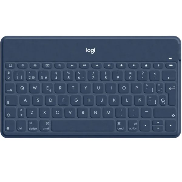 Teclado logitech keys to go wireless inalambrico para iphone ipad y apple tv azul