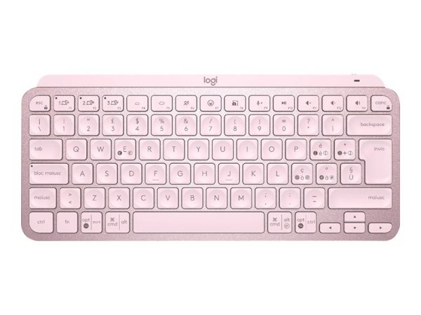 Teclado logitech mx keys mini rosa wireless inalambrico