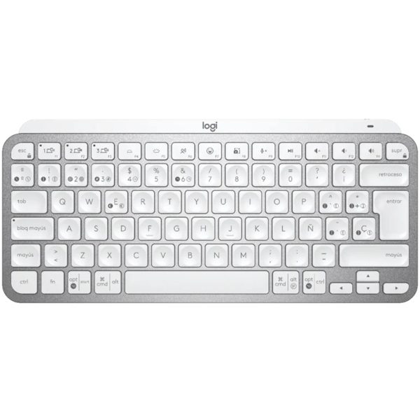 Teclado logitech mx keys gris palido wireless inalambrico qwerty español