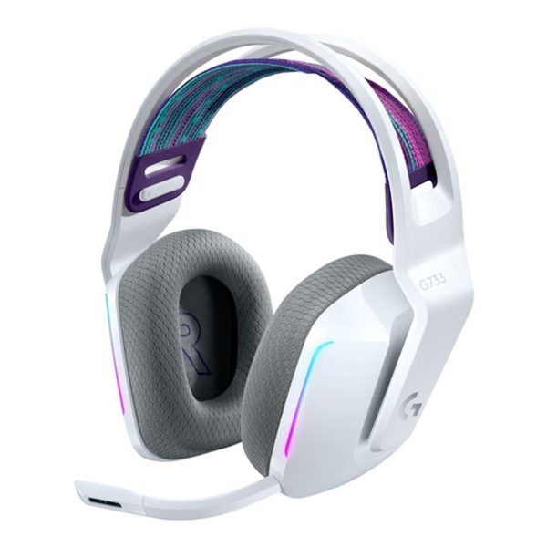 Auricular con microfono logitech g g733 gaming wireless inalambrico blanco