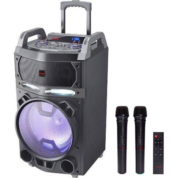 Altavoz trolley aiwa kbtus - 700 80w rms con karaoke 2 micros inalambricos