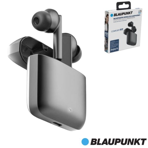 AURICULAR TWS BLAUPUNKT PLATA C/BASE DE CARGA BT 5.3