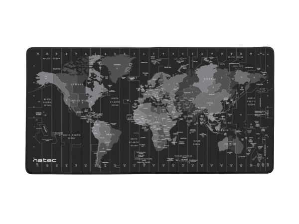 Alfombrilla natec time zone map maxi 800x400 mm raton