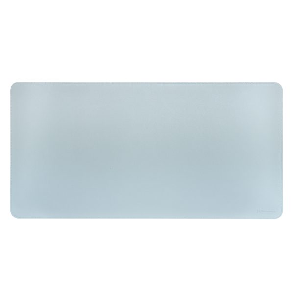 Phoenix matepad alfrombrilla pu 80 x 40 cm antideslizante impermeable materíal simil cuero azul - gris