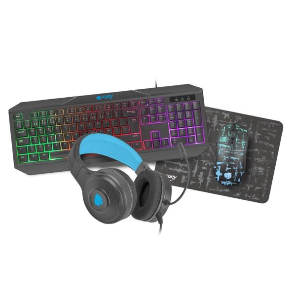 Pack kit Gamer teclado e rato fury thunderstreak