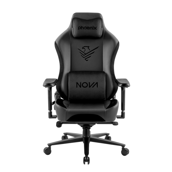 Nova silla gaming alta gama fabricada en cuero negro