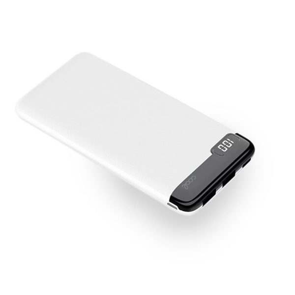 Bateria Externa Universal Power Bank 10.000 mAh (2 x usb / 2A) COOL Slim Branco - Image 3