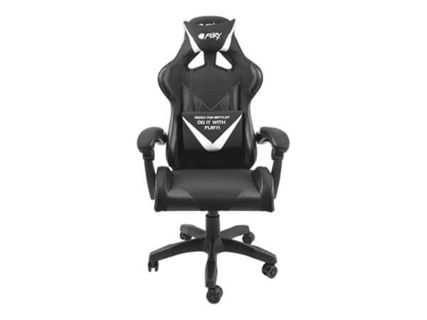 SILLA GAMING FURY AVENGER L GASLIFT 3 150KG NEGRA/BLANCA