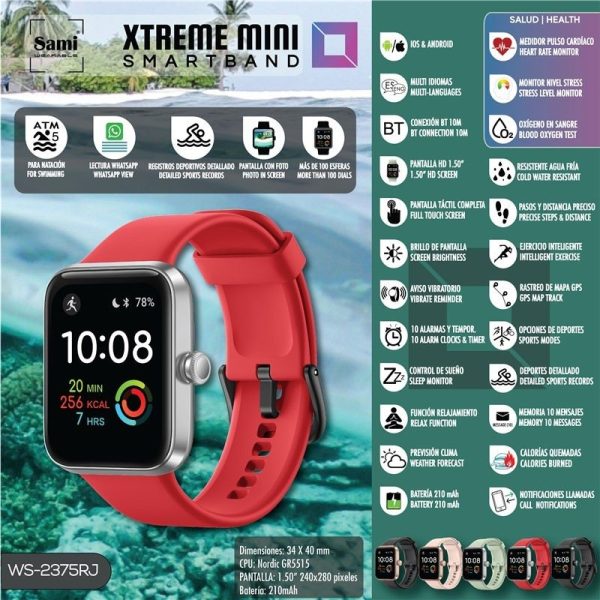 RELOJ SAMI WEARABLE SMARTBAND 5ATM XTREME MINI - Image 2