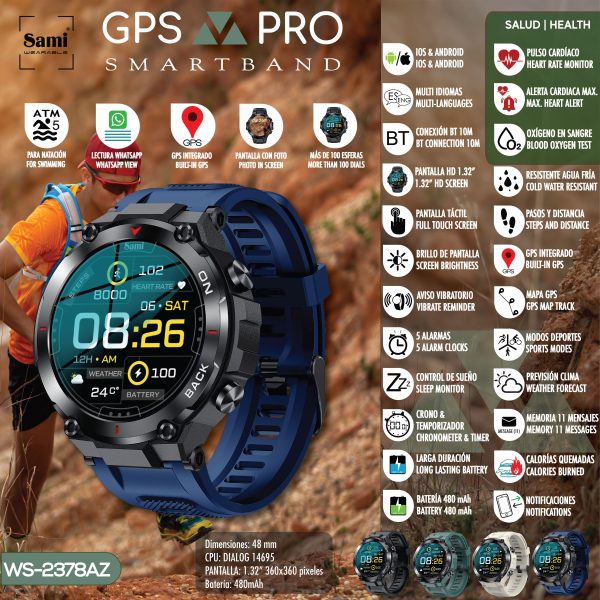 RELOJ SAMI WEARABLE SMARTBAND GPS PRO 5ATM - Image 2