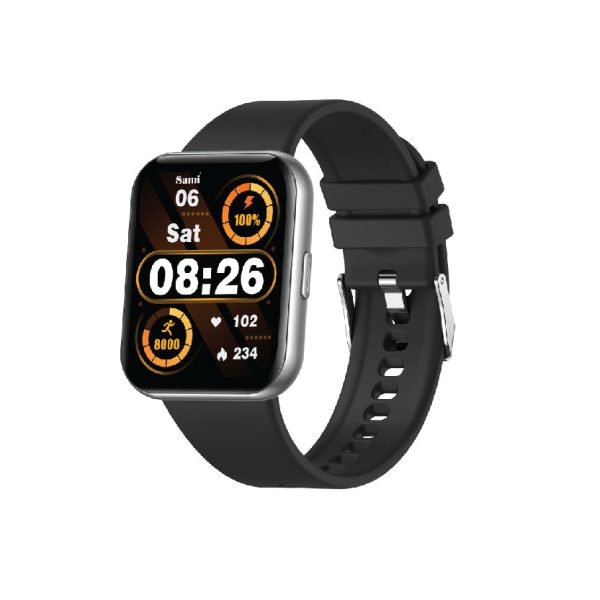 RELOJ SAMI WEARABLE SMARTBAND AMOLED 3ATM GPS NEG/PLATA