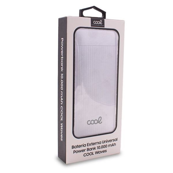 Bateria Externa Universal Power Bank 10.000 mAh (2 x usb / 2A) COOL Waves Blanco - Image 8