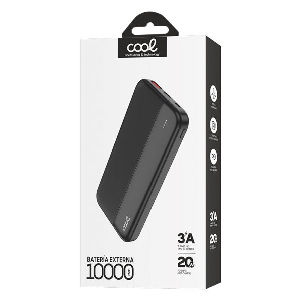 Bateria Externa Universal Power Bank 10.000 mAh COOL (3A / 20W PD) Negro - Image 5