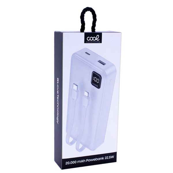 Bateria Externa Universal Power Bank 22.5W 20.000 mAh (Tipo-C / Lightning) COOL Blanco - Image 10