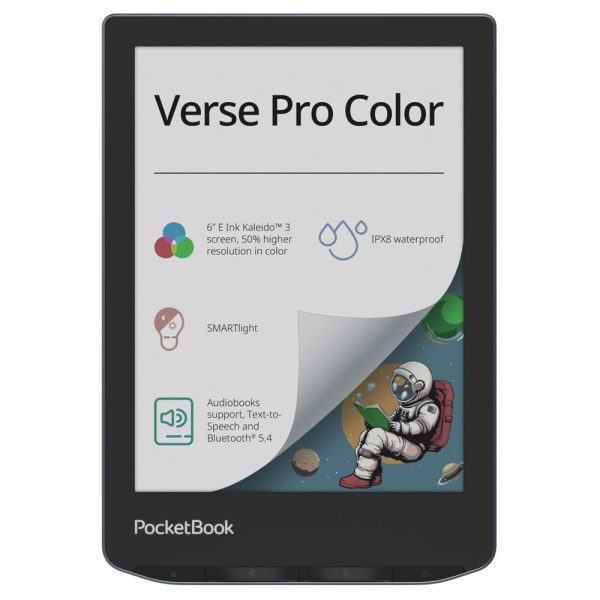 Libro electronico ebook pocketbook verse pro color ereader 6pulgadas 16 gb stormy sea