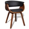 Cadeiras jantar 2 pcs madeira curvada e couro artificial - Image 3