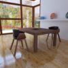 Cadeiras jantar 2 pcs madeira curvada e couro artificial