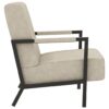 Poltrona em couro artificial cinzento-claro - Image 3