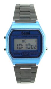 RELOJ SAMI LCD RETRO AZUL IPBLUE / CORR NEG IPB W