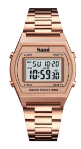 RELOJ SAMI VINTAGE LCD WR30M ROSEGOLD IPRG CORREA