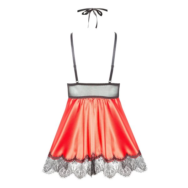 CAMISA DE NOITE E TANGA EVE VERMELHO BEAUTY NIGHT FASHION - Image 7