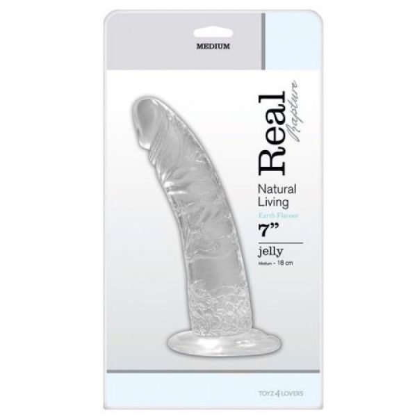 DILDO REAL RAPTURE EARTH FLAVOUR 7'' TRANSPARENTE - Image 2