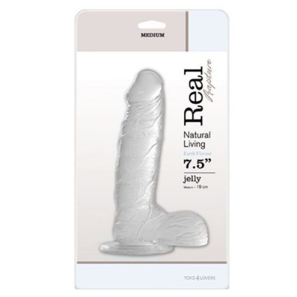 DILDO REAL RAPTURE EARTH FLAVOUR 7.5'' TRANSPARENTE - Image 2