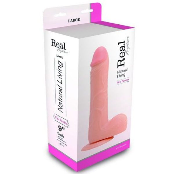 DILDO REALÍSTICO REAL RAPTURE FIRE PASSION 9'' BRANCO - Image 2