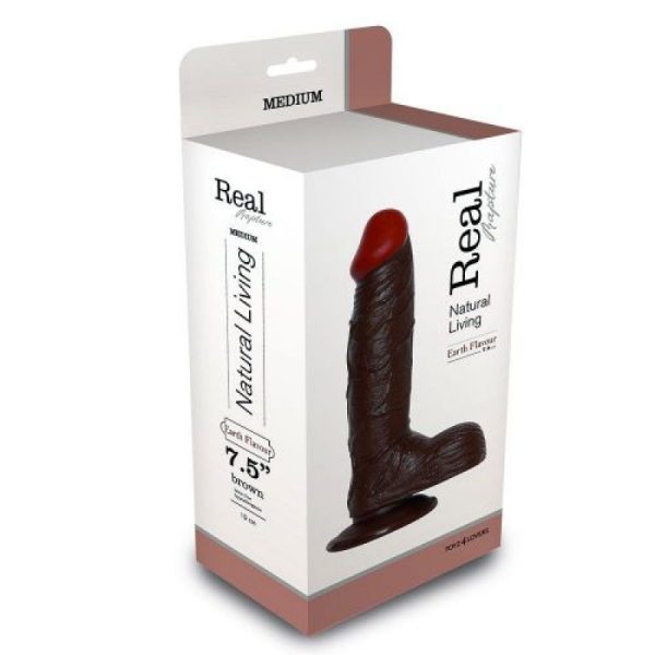 DILDO REALÍSTICO REAL RAPTURE EARTH FLAVOUR 7.5'' NEGRO - Image 2