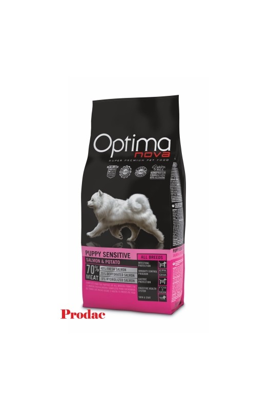 OPTIMA NOVA PUPPY SENSITIVE SALMON PATATA 2 KG.