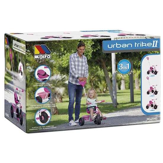TRICICLO URBAN TRIKE 3 EN 1 ROSA (DESDE LOS 10 HASTA LOS 18 MESES) - Image 4