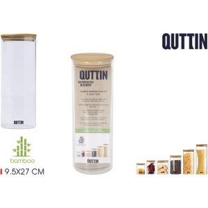 TARRO BOROSILICATO 9.5X27CM BAMBOO QUTTIN
