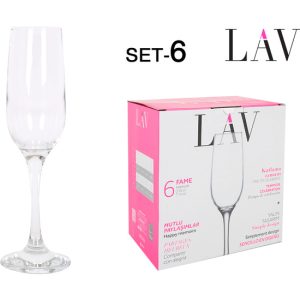 SET 6 COPAS CHAMPAGNE 215CC FAME HIGH
