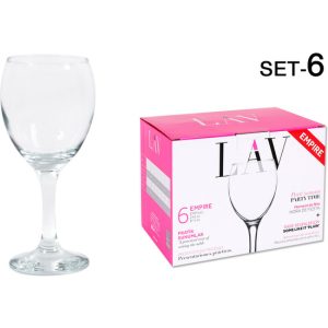 SET 6 COPAS VINO 245CC EMPIRE