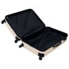 Conjunto de tróleis estojo rígido 3 pcs ABS dourado - Image 6
