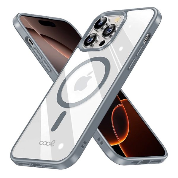 Carcasa COOL para iPhone 16 Pro Max Magnética Borde Plata - Image 2