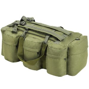Saco de lona estilo militar 3-em-1 90 L verde azeitona