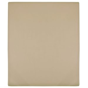 Lençol ajustável 180x200 cm algodão jersey cinza-acastanhado
