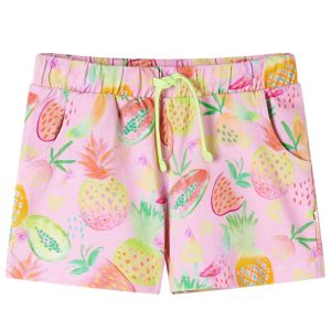 Calções de criança com cordão rosa suave 140