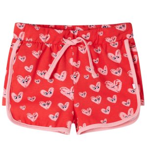 Calções de criança com cordão vermelho 116