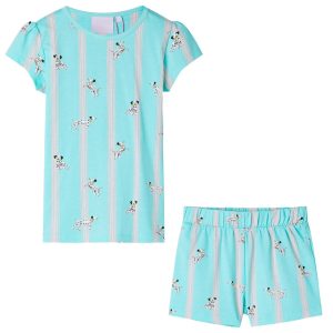Pijama de manga curta para criança cor cru 128