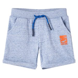 Calções de criança com cordão azul mesclado 104
