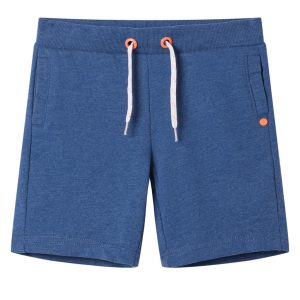 Calções de criança com cordão azul-escuro mesclado 116