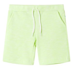 Calções de criança com cordão amarelo néon 116