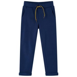 Calças de criança com cordão azul-marinho 128