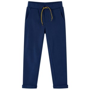 Calças de criança com cordão azul-marinho 140